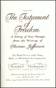 Testament of Freedom Instrumental Parts Full Score cover Thumbnail